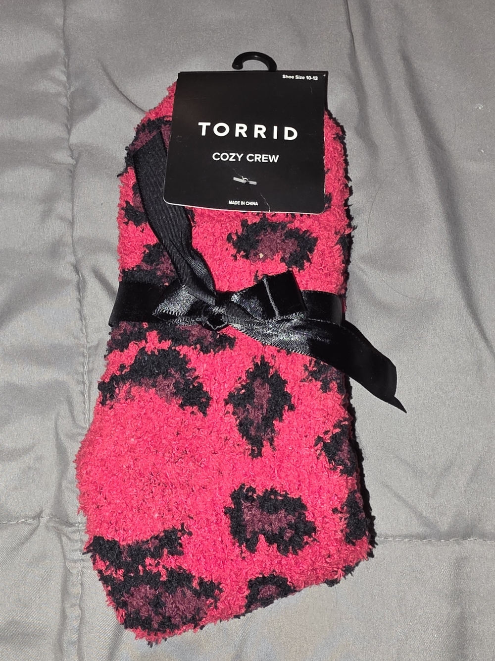 TORRID Cozy Crew Plush Socks - Red & Black